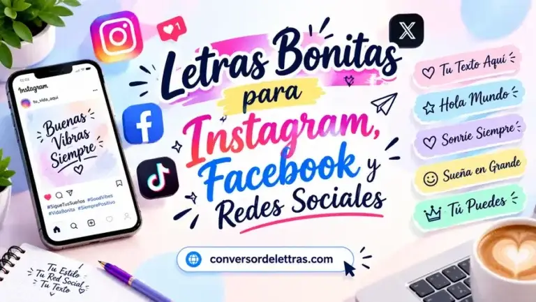 Letras bonitas para Instagram, Facebook y redes sociales
