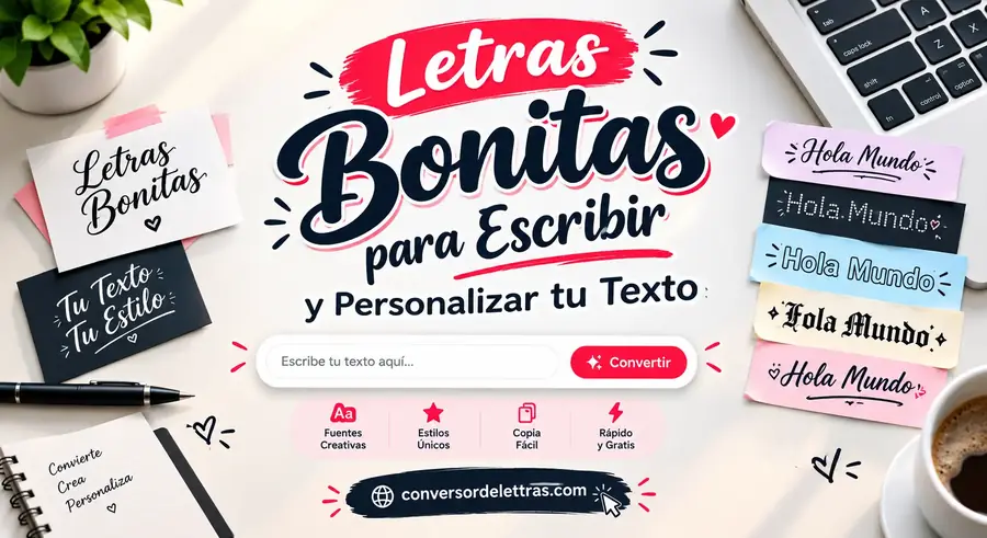 Letras bonitas para escribir y personalizar tu texto en varios estilos