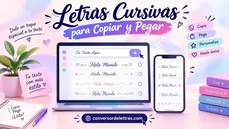 Letras cursivas para copiar y pegar